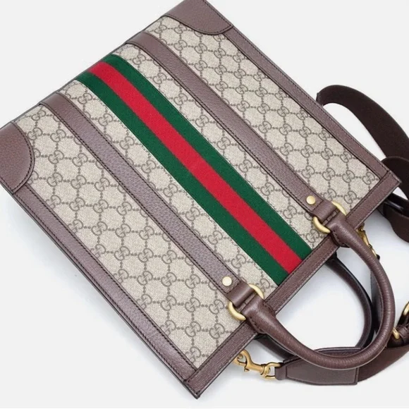 GUCCI Medium tote Ophidia Web Stripe - Picture 7 of 9